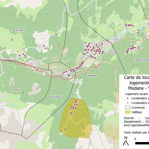 Localisation des logements vacants en Maurienne
