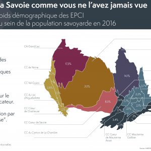 Anamorphose de la population en Savoie